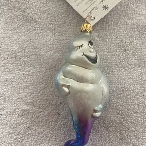 Christopher Radko Vintage 1999 NOS  Ghost Named Spirit Swirl Halloween Ornament